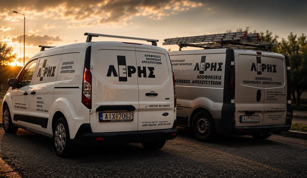 Τα οχήματα της Αποφράξεις Λέρης στο Αγρίνιο